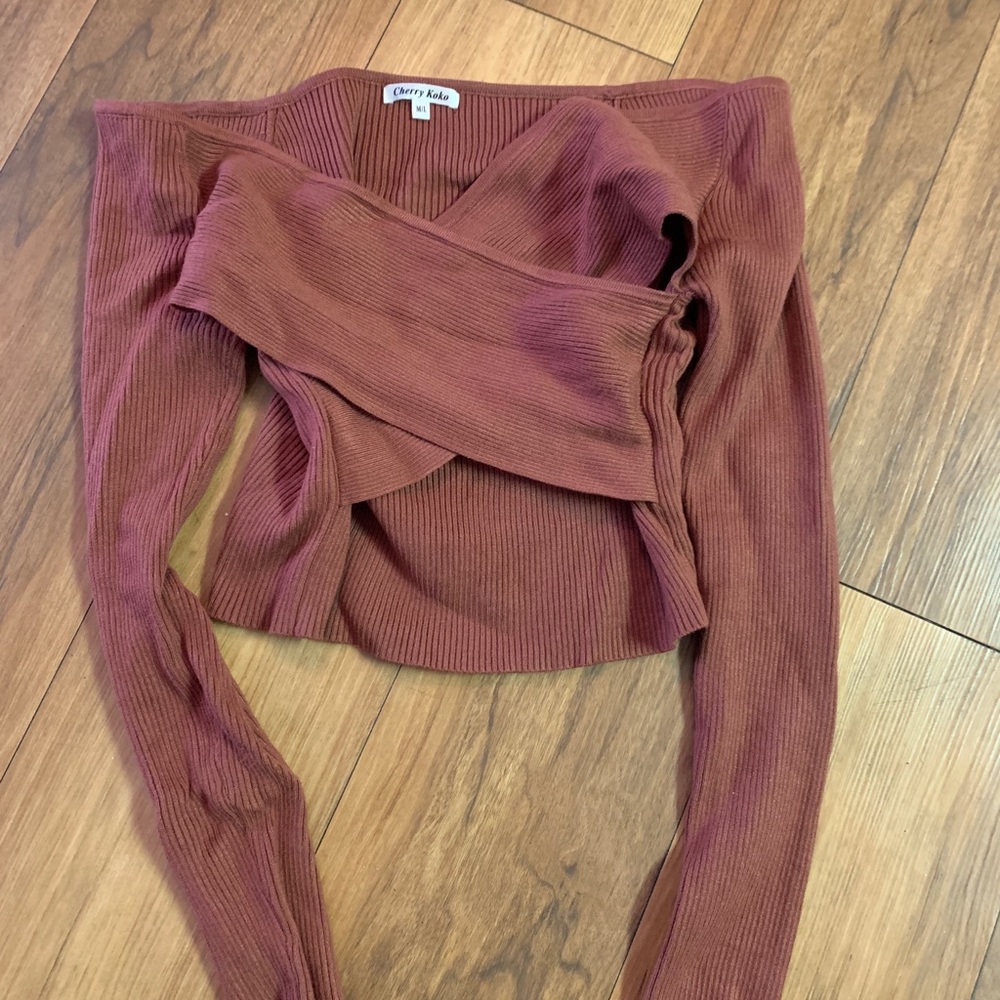 Crop Off the Shoulder Sweater